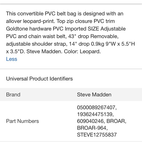 Steve Madden Safari Convertible belt bag main image 4